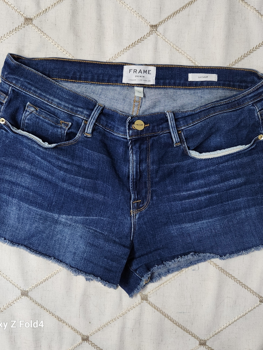 FRAME Le Cutoff Denim Shorts Blue Size 29 EUC Designer Premium Denim‎
